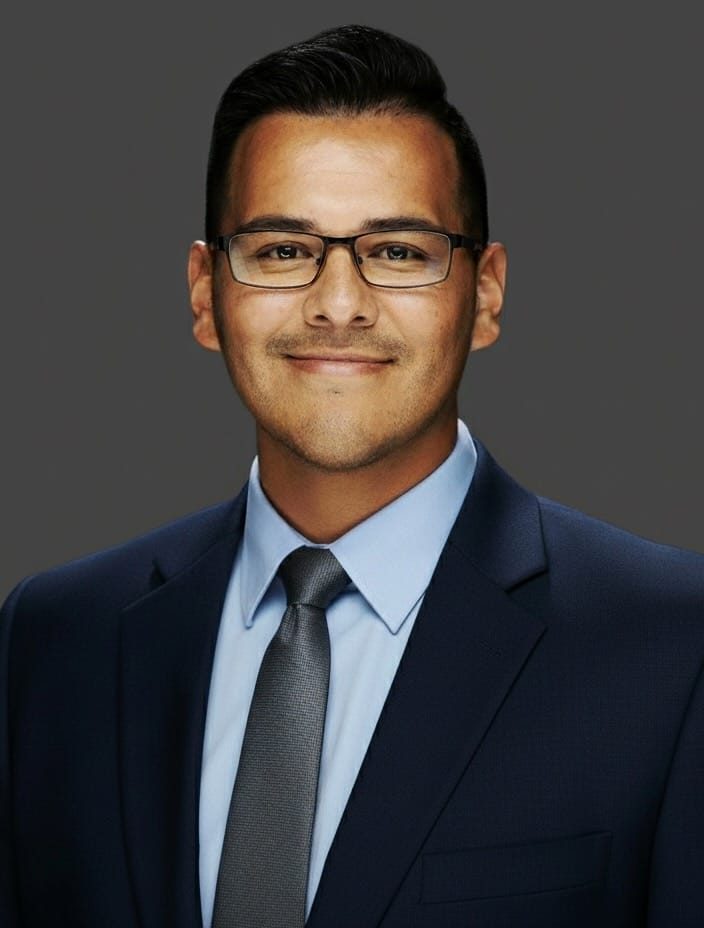 Headshot of Alejandro Garcia against a gray background