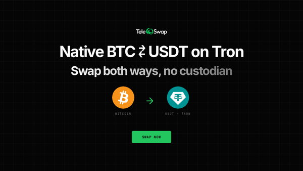 How to Swap BTC to USDT on Tron (and Back) with TeleSwap
