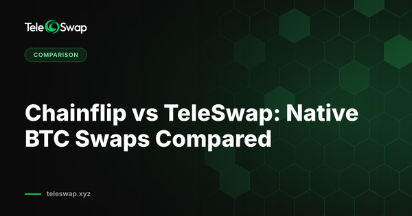 Chainflip vs TeleSwap: Native BTC Swaps Compared (2026)