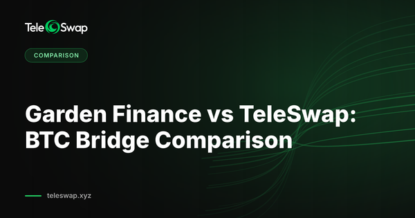 Garden Finance vs TeleSwap: BTC Bridge Comparison 2026