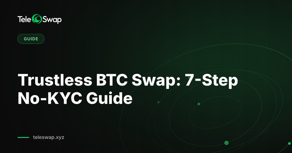 Trustless BTC Swap: 7-Step No-KYC Guide (2026)