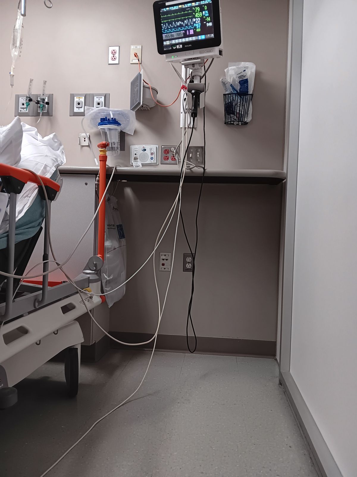 My mother is in the hospital.