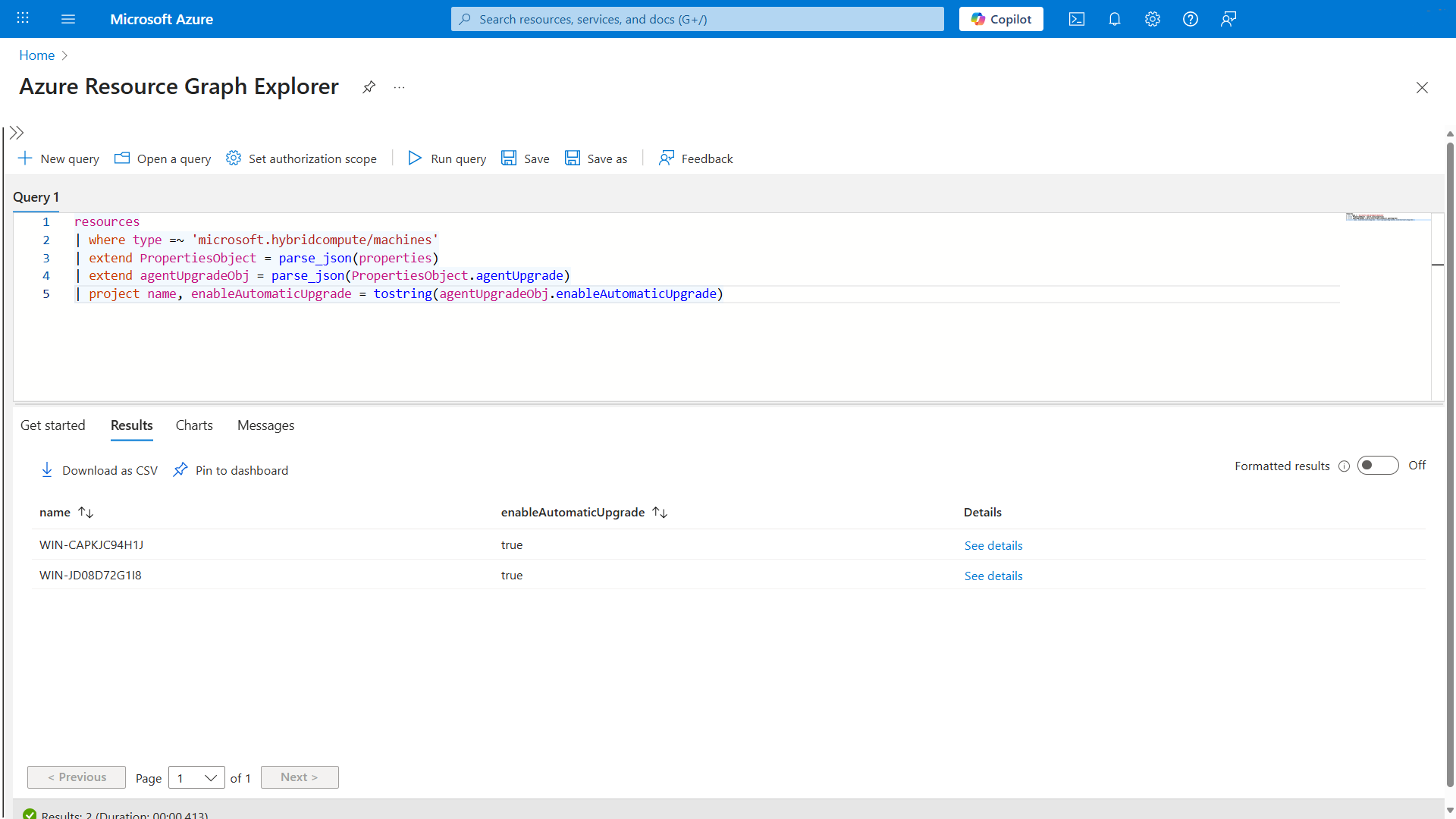Azure Resource Graph Explorer