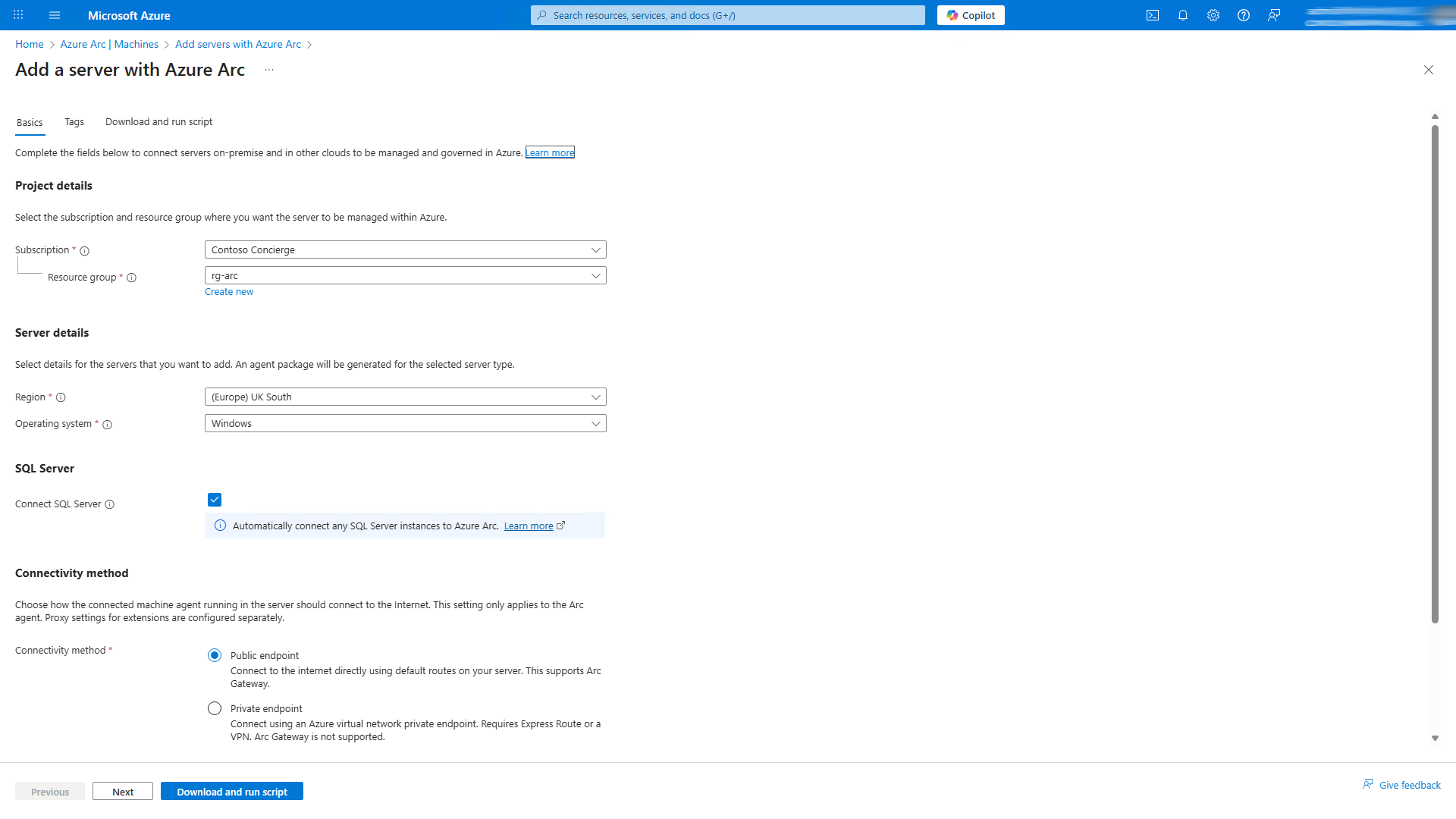 Azure Portal Azure Arc