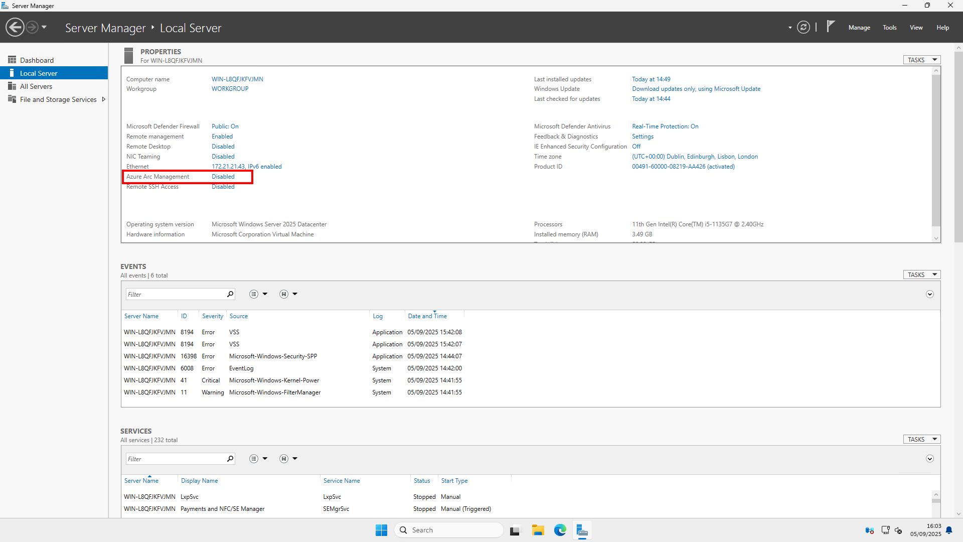 Windows Server management 
