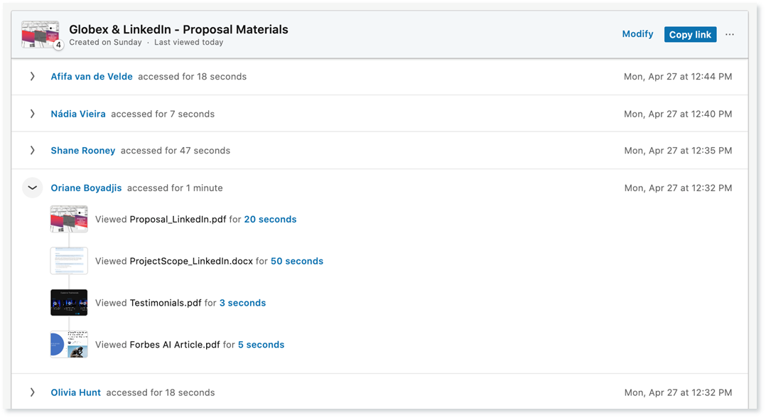 LinkedIn Smart Links Analytics