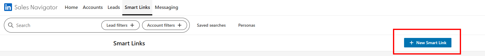Creating a new LinkedIn Smart Link