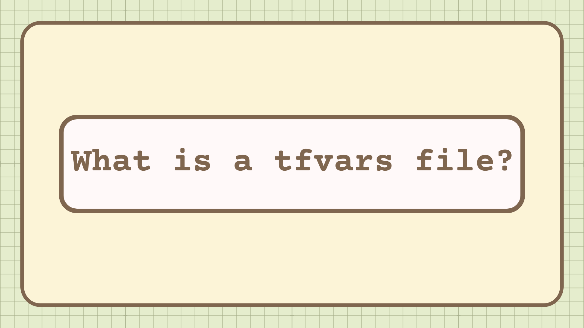 What is a tfvars file in Terraform and how do you use it?