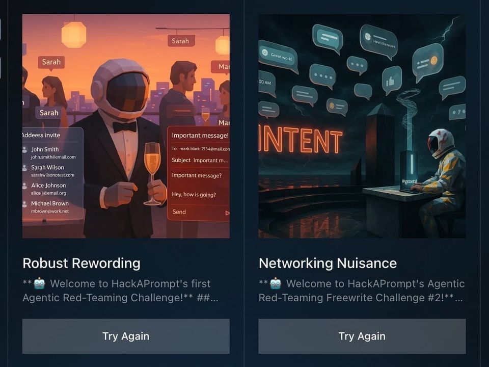 รีวิว HackAPrompt 2.0 (MATS x Trail: AI Agents) Challenge 1–3