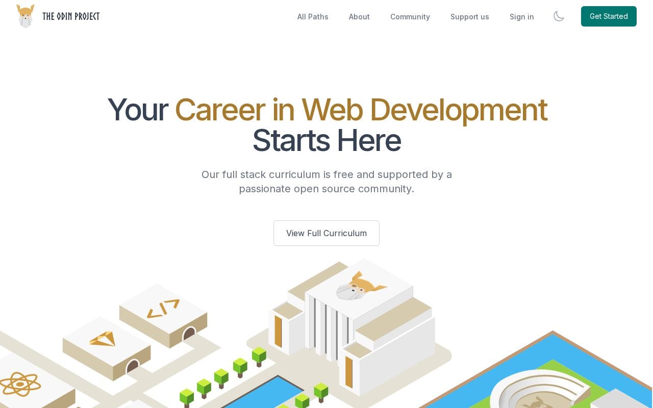 theodinproject.com homepage