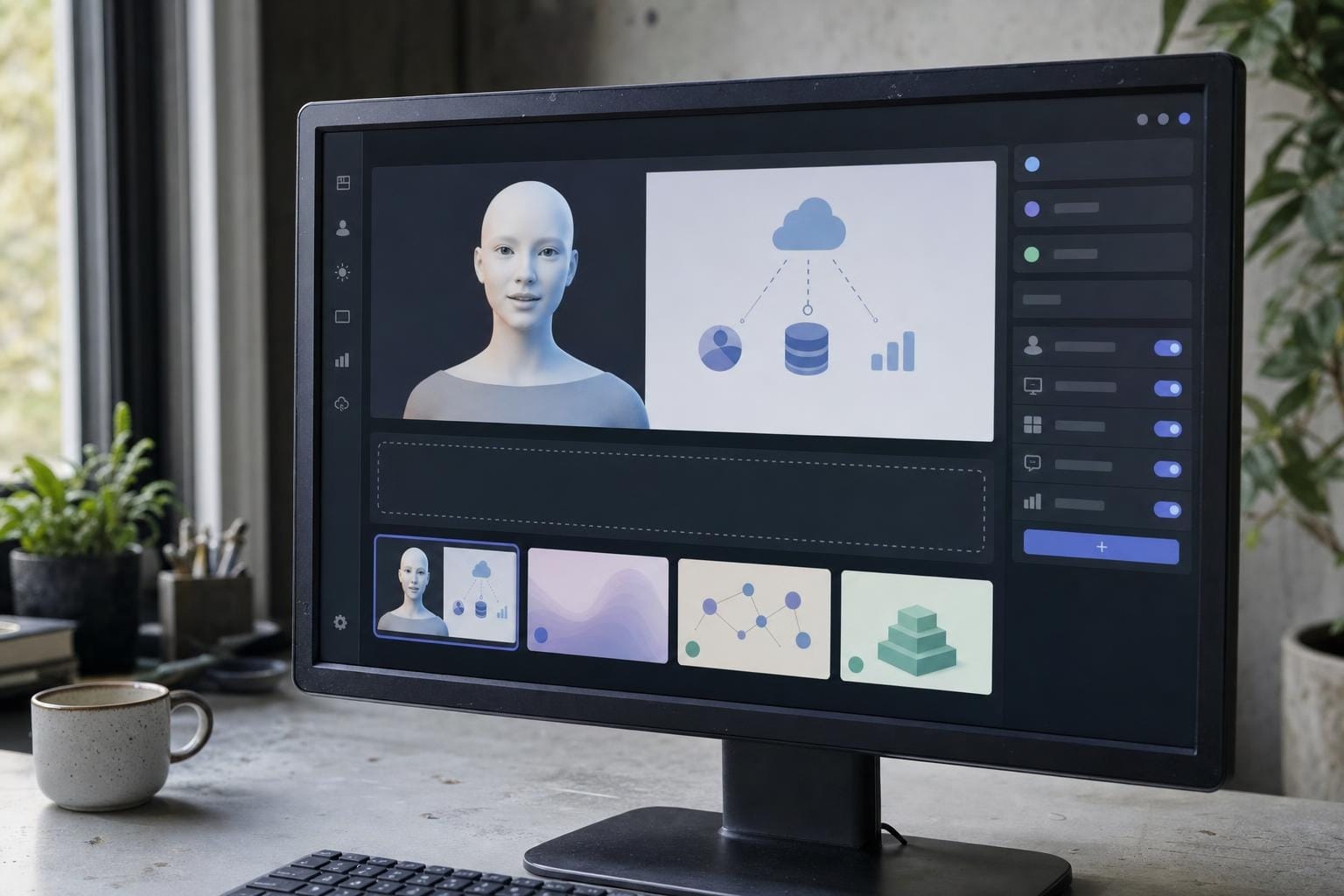 AI video editor timeline