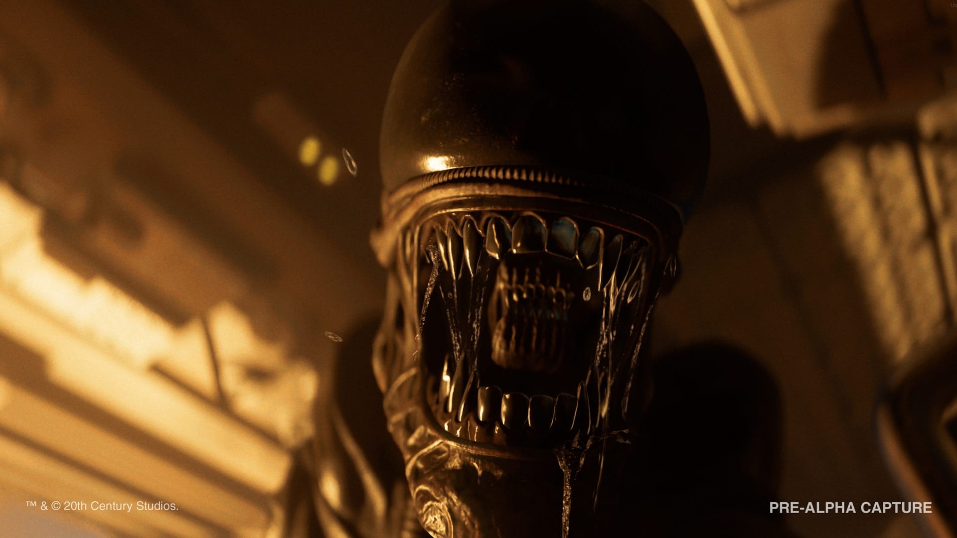 An Alien about to attack in Alien: Isolation 2