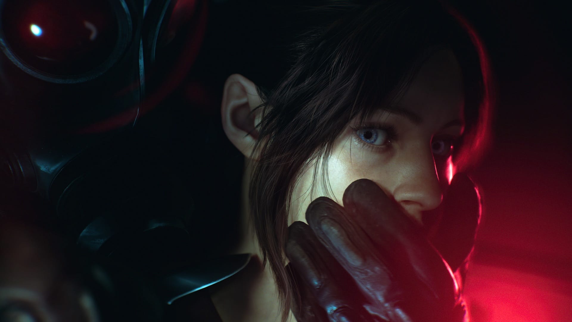 Claire Redfield in Resident Evil Veronica, being grabbed by someone unseen