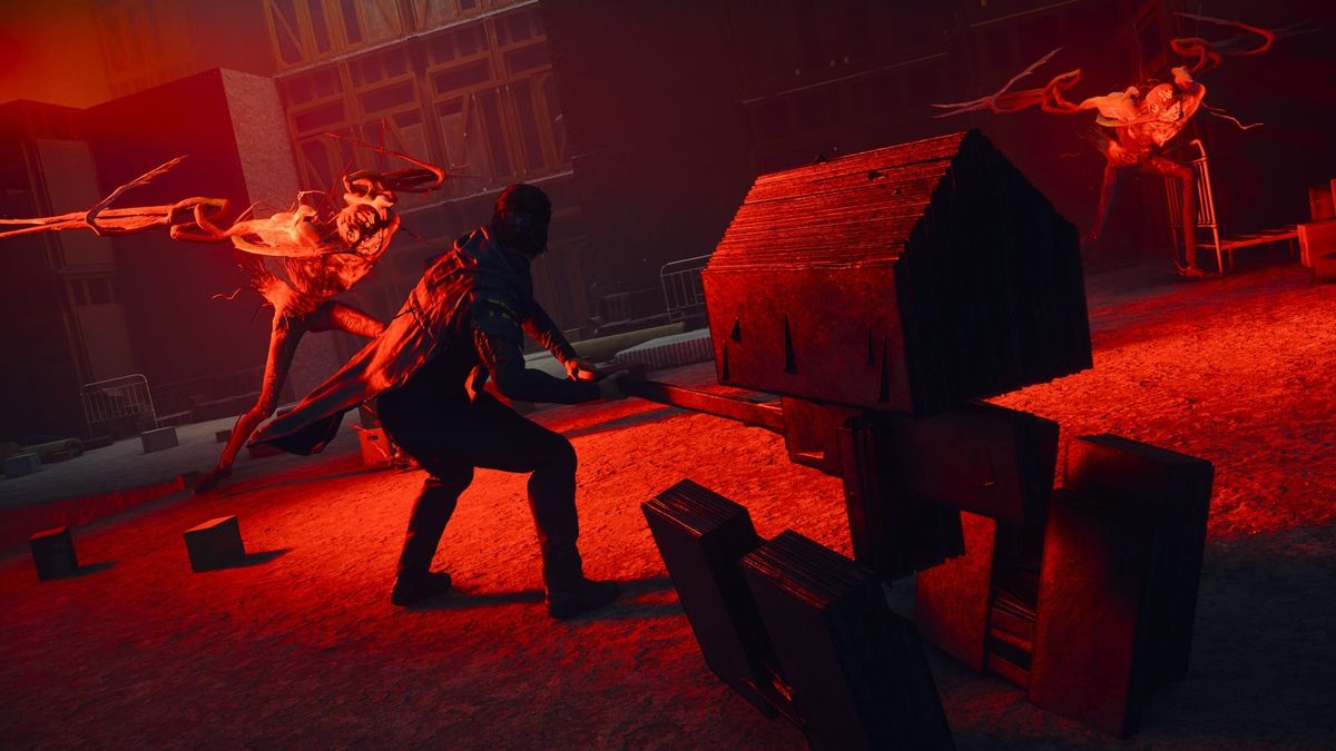 Dylan in Control Resonant using a giant hammer to attack a monster