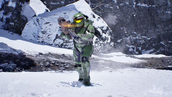 Master Chief carrying a Rocket Launcher in Halo: Campaign Evolved
