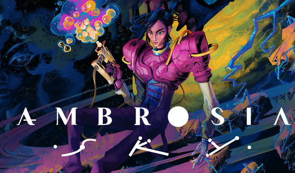 Key art for Ambrosia Sky, showing protagonist Dalia