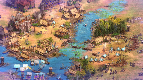 A Viking camp in Age of Empires 2