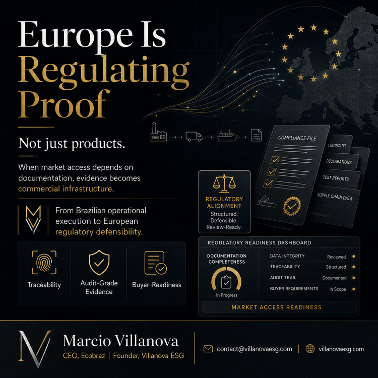 When Europe Regulates Proof, Market Access Becomes an Evidence Test