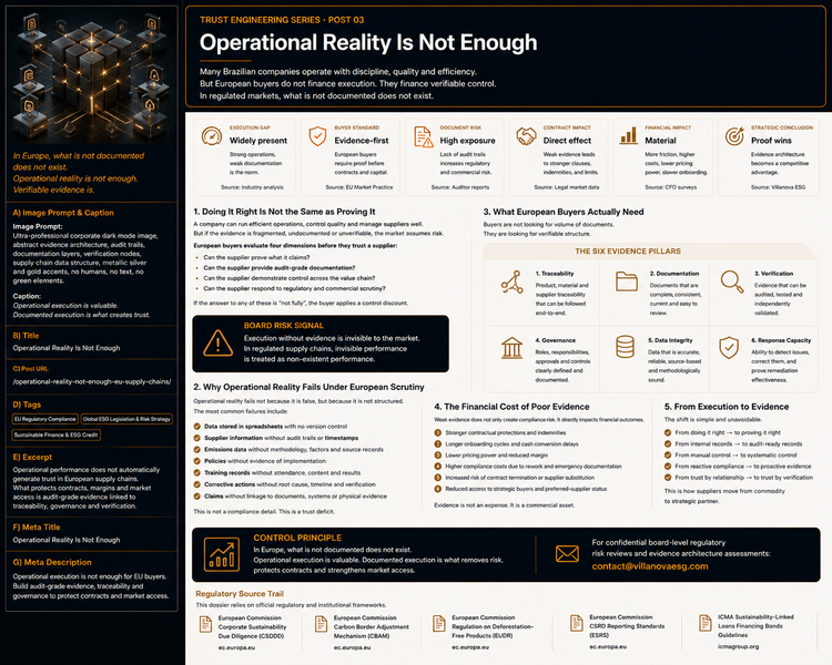 Operational Reality Is Not Enough