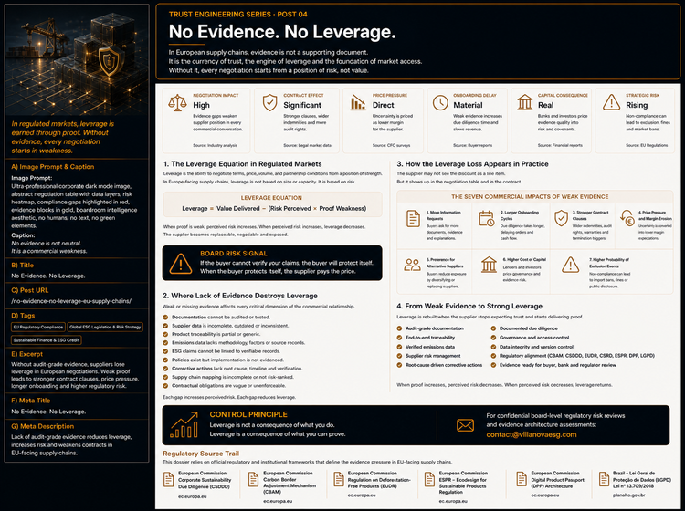 No Evidence. No Leverage.