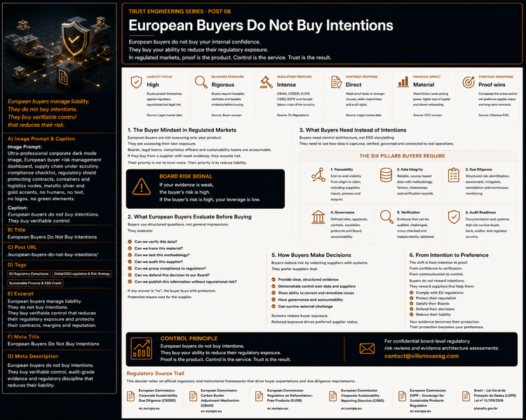 European Buyers Do Not Buy Intentions