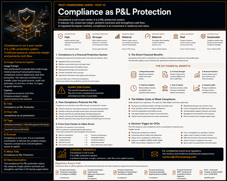 Compliance as P&L Protection