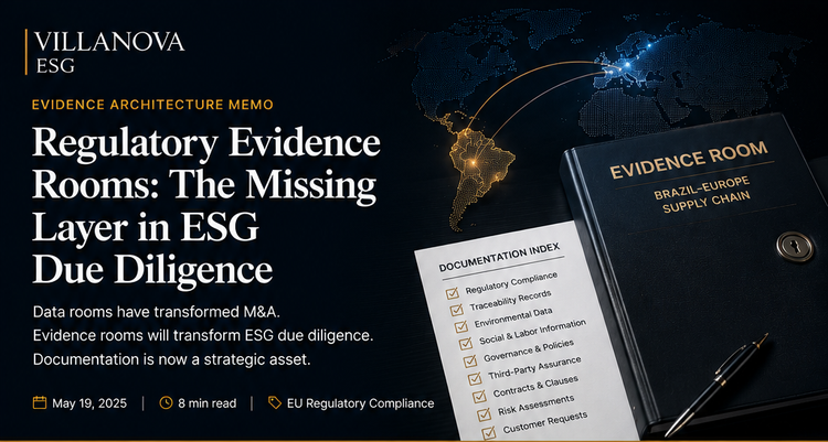 Regulatory Evidence Rooms: The Missing Layer in ESG Due Diligence