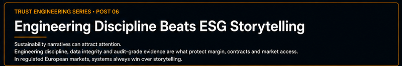 Engineering Discipline Beats ESG Storytelling