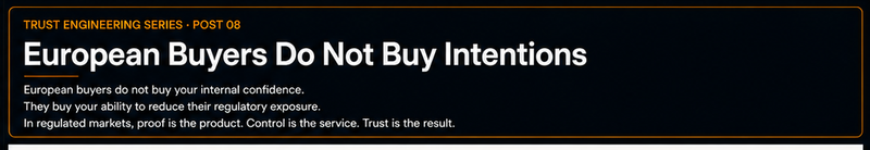 European Buyers Do Not Buy Intentions