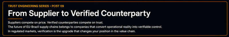 From Supplier to Verified Counterparty