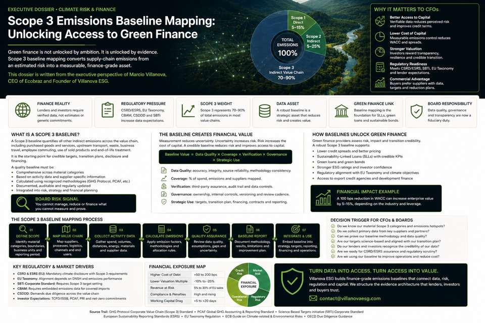 Scope 3 Emissions Baseline Mapping: Unlocking Access to Green Finance