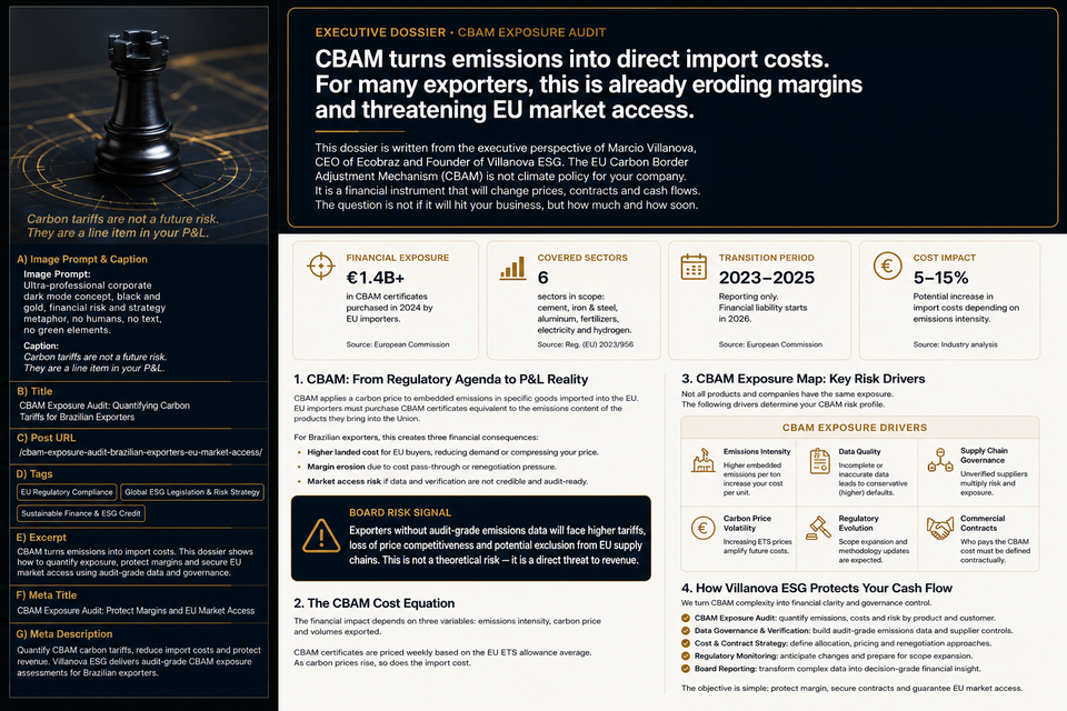 CBAM Exposure Audit for Brazilian Exporters