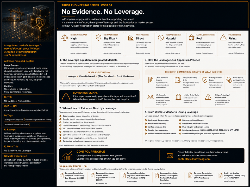 No Evidence. No Leverage.