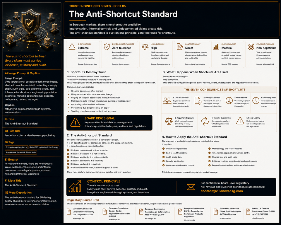 The Anti-Shortcut Standard