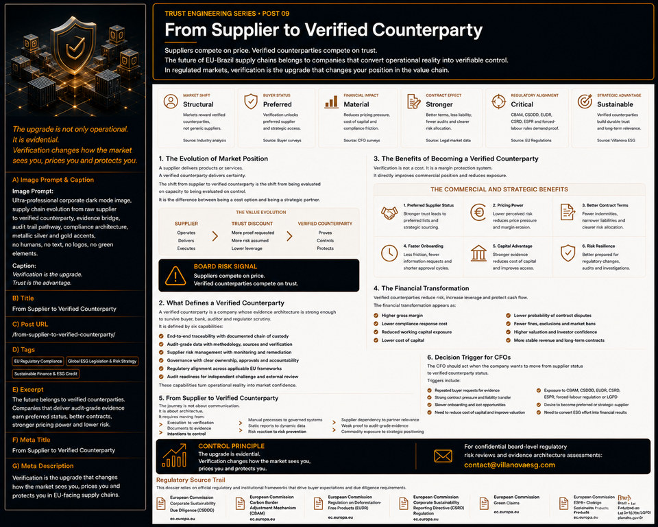 From Supplier to Verified Counterparty