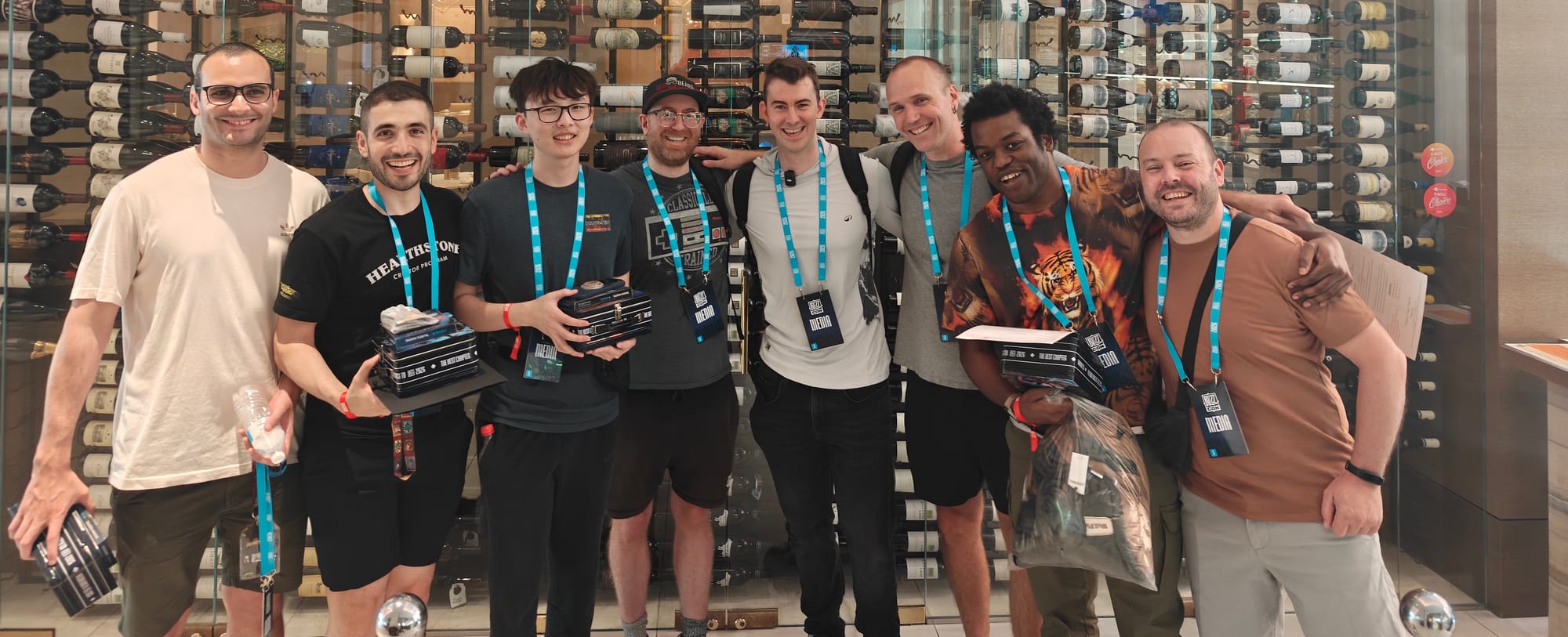 Picture of HSReplay team with Streamers