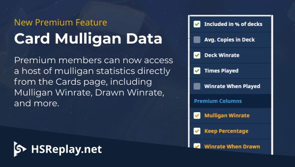 New Premium Feature – Card Mulligan Data
