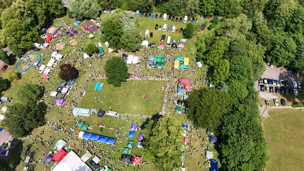 Ariel view of Shepperton Village Fair