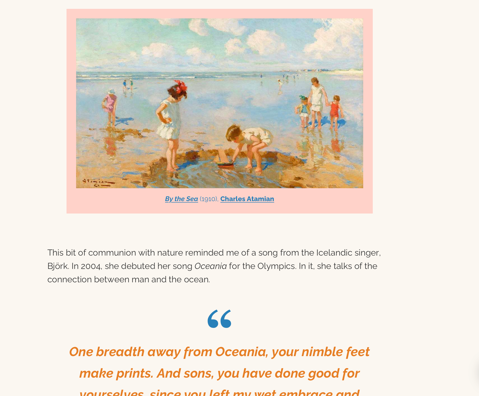 Ocean Stuff essay and artwork