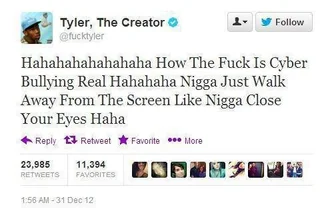 Hahahahahaha How the Fuck Is Cyber Bullying Real Hahahaha N**** Just Walk Away from the Screen Like N**** Close Your Eyes Haha