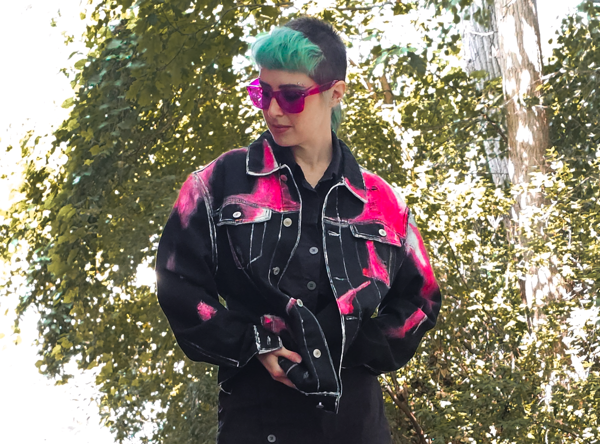 CityPop Jacket #07 - Black/Pink