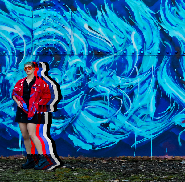 CityPop Jacket #06 - Blue/Red