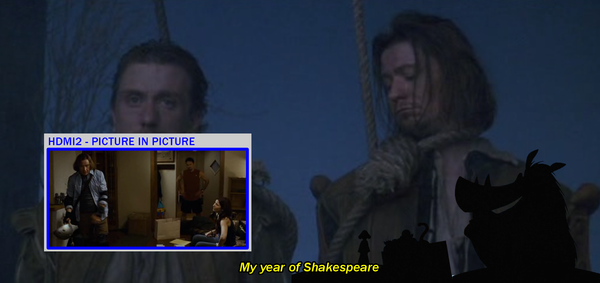 Rosencrantz and Guildenstern are Dead [1990] + Hamlet 2 [2008] + The Lion King 1½ [2004]