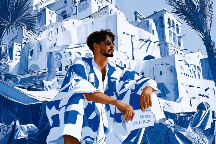 الرجل الذي كتب اسمه بيده الصورة البارزة