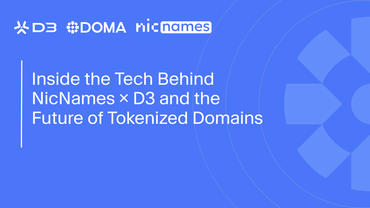 One Week In: Inside the Tech Behind NicNames × D3 and the Future of Tokenized Domains
