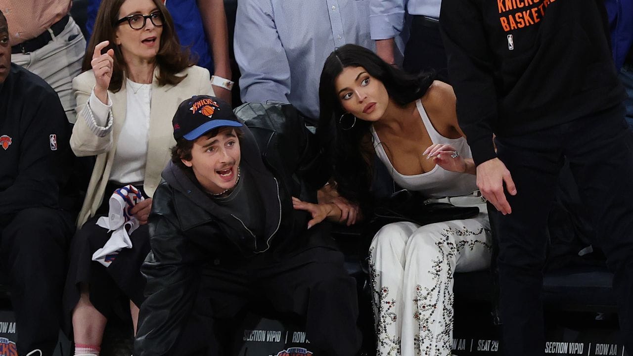 Kylie Jenner and Timothée Chalamet Run It Back With Their Courtside Style