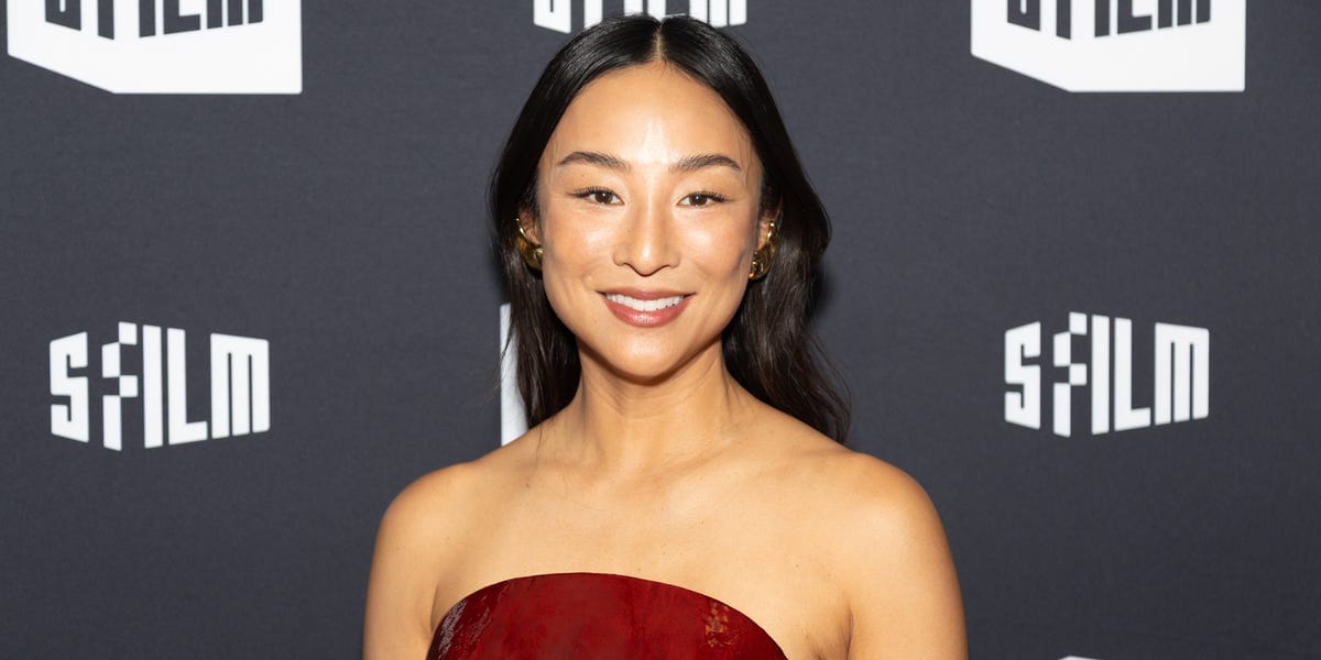 Greta Lee Wears a Blood-Red Issey Miyake Bodice to the San Francisco International Film Festival