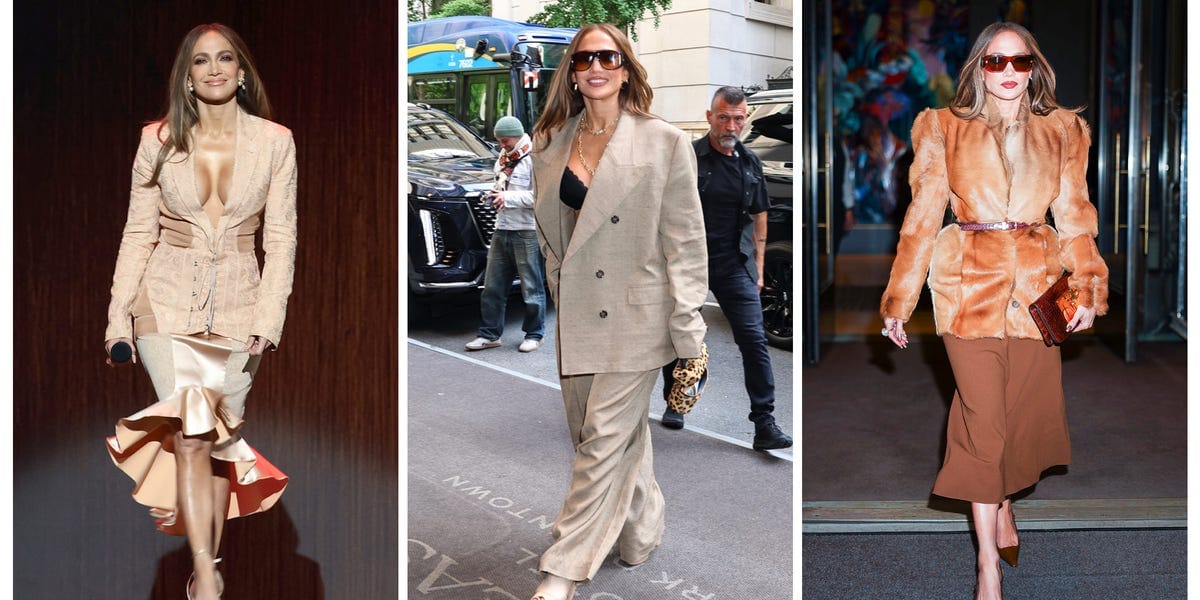 Jennifer Lopez Diversifies Her Corporate Wardrobe With Three Totally Different Blazers
