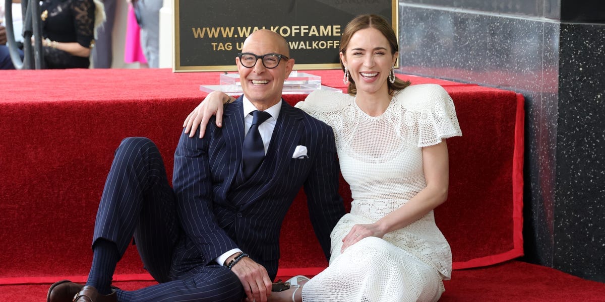 Emily Blunt and Stanley Tucci Make Their Hollywood Walk of Fame Ceremony a Family Affair