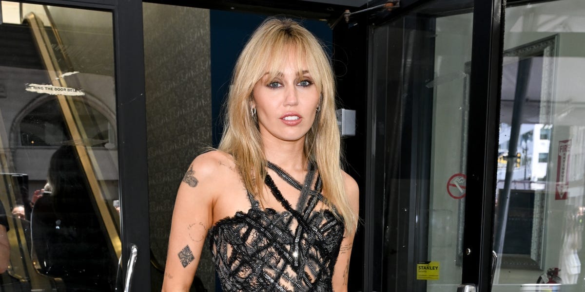 Miley Cyrus Celebrates Her Hollywood Walk of Fame Star in a Decaying Versace Gown